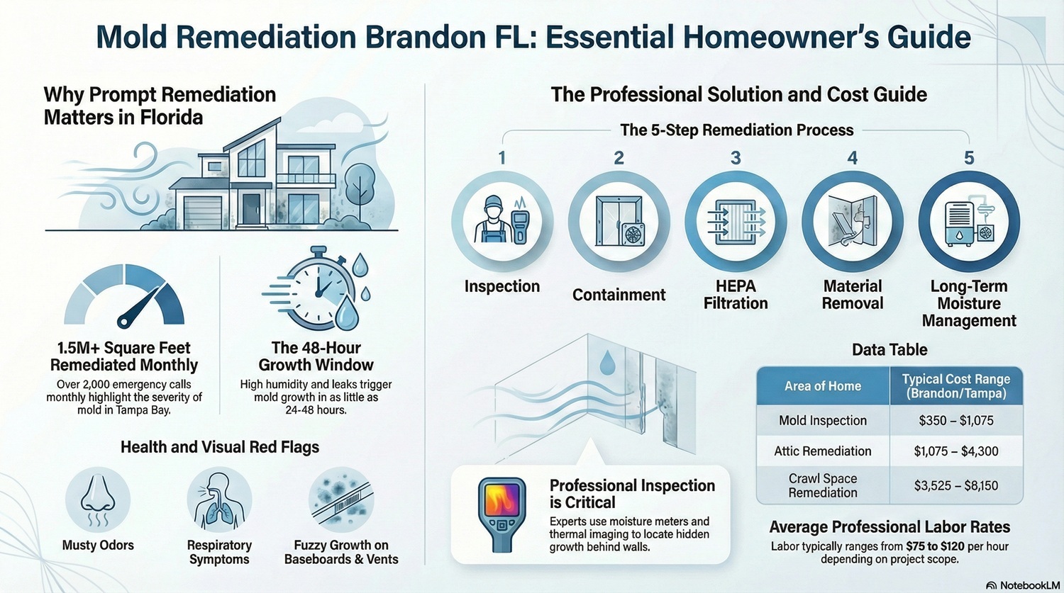 Mold Remediation Brandon FL: 10 Essential Things Homeowners Must Know Before Mold Spreads